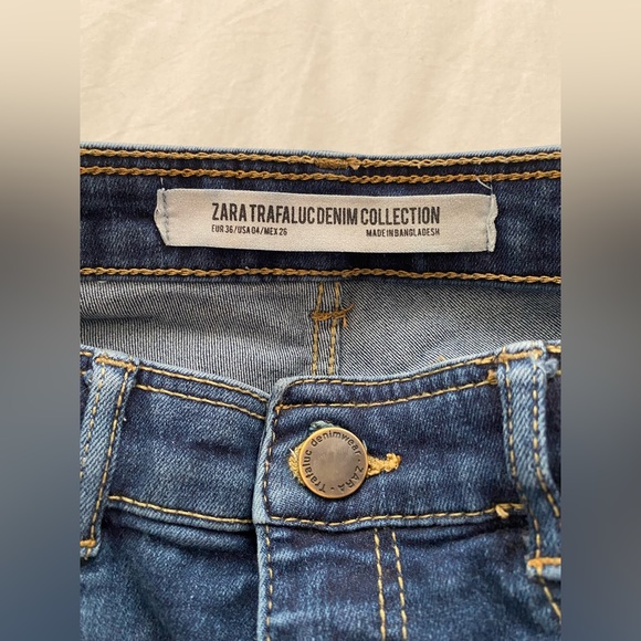 Zara Trafaluc Denim Collection Dark Blue Skinny Jeans - Picture 12 of 12